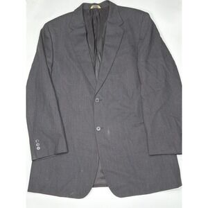 Donna Karan New York Mens Charcoal Gray Two Button Blazer Sport Coat Italy 38/44